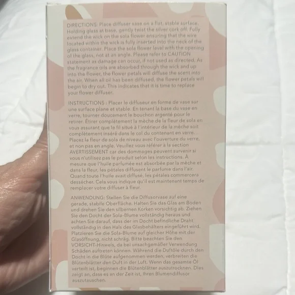 Sweet Grace Floral Scented Diffuser with Pink and Cream Design - Picture 3 of 4